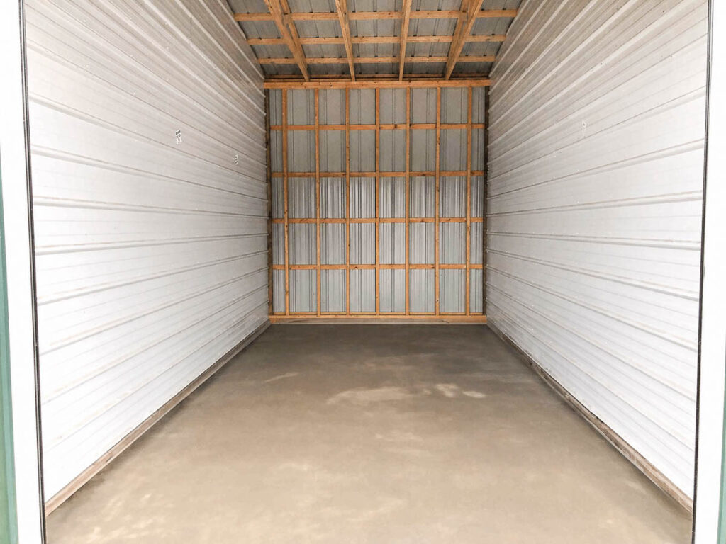 Interior of a storage unti.